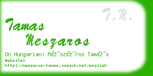 tamas meszaros business card